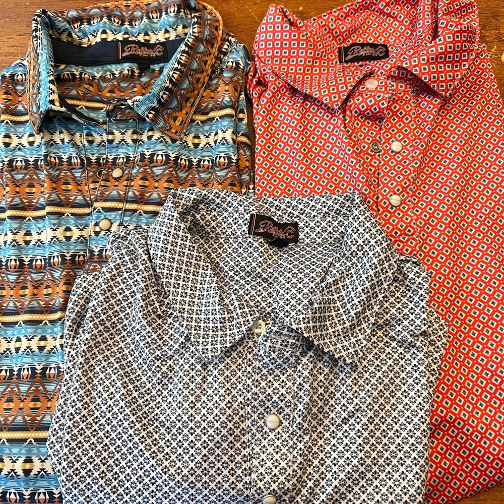 Cavender’s Rafter C Men’s Shirts XXL lot of 3
